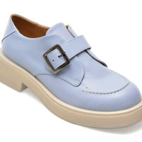 Pantofi GOLD DEER albastri, 1242105, din piele naturala, GOLD DEER