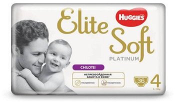 Scutece chilotel HUGGIES Elite Soft Platinum nr 4, Unisex, 9-14 kg, 36 buc