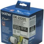 Etichete modul continuu 62 mm x 30.48 m suport plastic inclus Aymo ID1 compatibile Brother DK-22205 DK22205