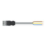 pre-assembled connecting cable; Eca; Plug/open-ended; 3-pole; Cod. B; H05VV-F 3 x 1.0 mm²; 5 m; 1,00 mm²; gray, Wago