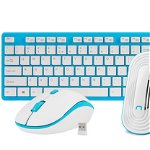 Kit tastatura + mouse Natec Tetra Wireless Blue-White