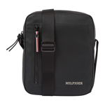 Tommy Hilfiger, Geanta crossbody de piele ecologica, Negru