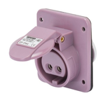 Priza industriala incastrata 10° - IP44 - 2P 32A 20-25V 50-60HZ - VIOLET - n.r. - Strangere cu surub, Gewiss