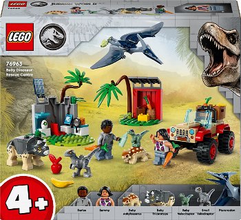 LEGO Jurassic World: Centrul de salvare a bebelusilor dinozauri 76963, 4 ani+, 139 piese