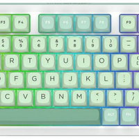 Tastatura gaming mecanica Bluetooth cu si fara fir Redragon Cyrus Pro Alba cu Verde iluminare RGB K681CGC-RGB-PRO