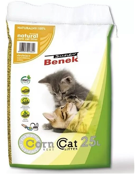 BENEK Super Corn Cat tropical fruits nisip pentru litiera, fructe tropicale 25 L x 2 (50 L)