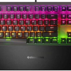Tastatura gaming mecanica SteelSeries Apex 7, iluminare RGB, display OLED, switch blue