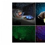 Cadoul ideal pentru copilul tau! Broscuta proiector de tavan diverse culori, cu 8 constelatii, lampa de veghe + cablu USB, Acord Online