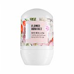 Deodorant Biobaza Flower Romance, cu extract de macese, bujori si trandafiri, natural, 50 ml