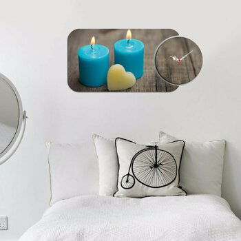 Ceas decorativ de perete Home Art, 2 Piese, 238HMA5132, Multicolor