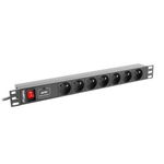 LANBERG Priza PDU Lanberg PDU-07E-0200-BK, 7x Schuko, Black, LANBERG