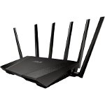 Router wireless ASUS RT-AC3200, Tri-Band, AC 3200, 600 + 1300 + 1300 Mbps, 4 x RJ45 10/100/1000 Mbps