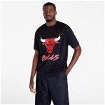 New Era NBA Script Mesh Tee Chicago Bulls Black/ FDR, New Era