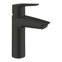 Baterie lavoar Grohe Start 235752432, 3/8'', marimea M, cartus ceramic, monocomanda, ventil push to open, mat, Negru, Grohe