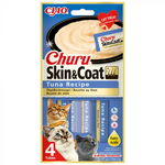 INABA Churu Skin&Coat 4x14g cu ton gustare cremoasa pisici, INABA