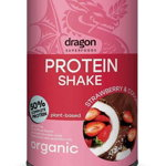 Shake proteic capsuni si cocos bio 450g Dragon Superfoods