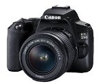 Aparat foto DSLR Canon EOS 250D, 24.1 MP, Wi-Fi, 4K, Negru + Obiectiv EF-S 18-55mm, f/4-5.6 IS STM
