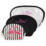 Portfard Travel Transparent & Black, SensoPRO Flamingo, set 3 buc, SensoPRO Milano