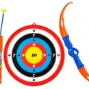 Set arc cu tinta si sageti cu ventuze, Malplay 108348