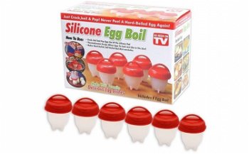 Set 6 forme de silicon pentru fiert oua, Brico Online Shop SRL