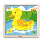 Puzzle din 9 piese mari - ratusca, Viga