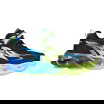 Skechers, Ghete cu finisaj rezistent la apa Mega Craft Cuboforce, Negru, Verde lime, Albastru, 33.5 EU