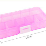 Cutie mica depozitare plastic roz transparent tip A, 