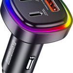 Versatile car charger with fast charging - REMAX RCC330, black, Remax