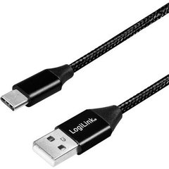 Cablu de date Logilink CU0139, USB 2.0 - USB-C, 0.3m, Black Cablu de date Logilink CU0139, USB 2.0 - USB-C, 0.3m, Black