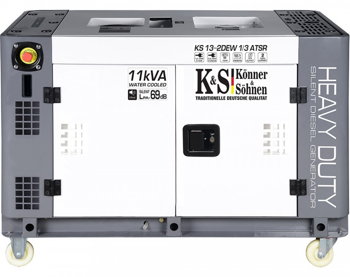 Generator de curent 9 KW diesel - Heavy Duty - insonorizat - Konner & Sohnen - KS-13-2DEW-1/3-ATSR-Silent