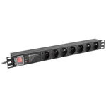 POWER STRIP PDU RACK 19 (1U, 16A, 7X 230V PL, 2m), LANBERG