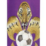 Caroline`s Treasures Tiger Fleur de lis Soccer Ultra izolatoare de băuturi pentru cutii subțiri Multi Slim Can, 