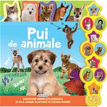 Carte cu sunete - Pui de animale, GIRASOL, 2-3 ani +, GIRASOL