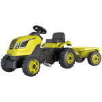 Tractor cu pedale si remorca Smoby Farmer XL verde, Smoby