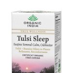 ORGANIC INDIA Ceai Tulsi Sleep cu Plante Relaxante, Reconfortante | Somn Calm, Odihnitor, ORGANIC INDIA