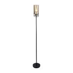 Lampadar Ideal, 40 W, 1 x E27, 1500 mm, metal, abajur sticla, IP20, Negru/Bronz, General