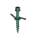 Suport umbrela tip surub, Progarden, diametru 2.2-3.3 cm, H44 cm, Verde