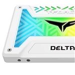 SSD TeamGroup T-Force Delta, 250GB, SATA III, 2.5", Iluminare RGB (Alb)