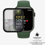Folie de sticla  pentru Apple Watch Series 7 - 41mm - Transparenta / Rama Neagra, PanzerGlass