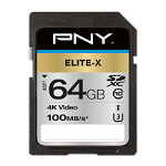 Card de memorie PNY Elite-X SDXC 64GB Class 10 UHS-1 U3