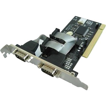 Adaptor 4World 1x PCI Male - 2x Serial Male