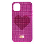 V crystalgram heart smartphone case with bumper - iphone 11 pro max, Swarovski