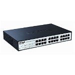Switch Smart 24-port-uri Gigabit, 11inch 1U rack-mountable, D-LINK (DGS-1100-24)