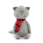 Jucarie de plus - Buddy the Cat in scarf - 25 cm, Orange Toys