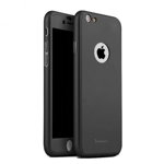Husa Apple iPhone 6/6S Plus IPAKY Full Cover 360 Negru + Folie Cadou, Alotel