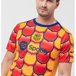 Nike, Tricou cu model pentru fotbal, Rosu/Portocaliu/Albastru