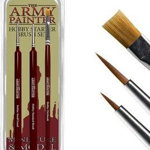 Set de pensule The Army Painter, Hobby Starter, triunghiulare, pentru detalii, 3 buc, manual, multicolor