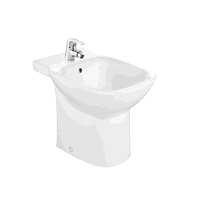 Bideu stativ Roca Debba, porțelan, 35,5x54 cm, alb