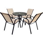 Set mobilier gradina / terasa / curte Kring Luna, masa, 4 scaune