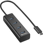 Hub USB Sharkoon 4-Port USB 3.0 Aluminium Hub Type C Black